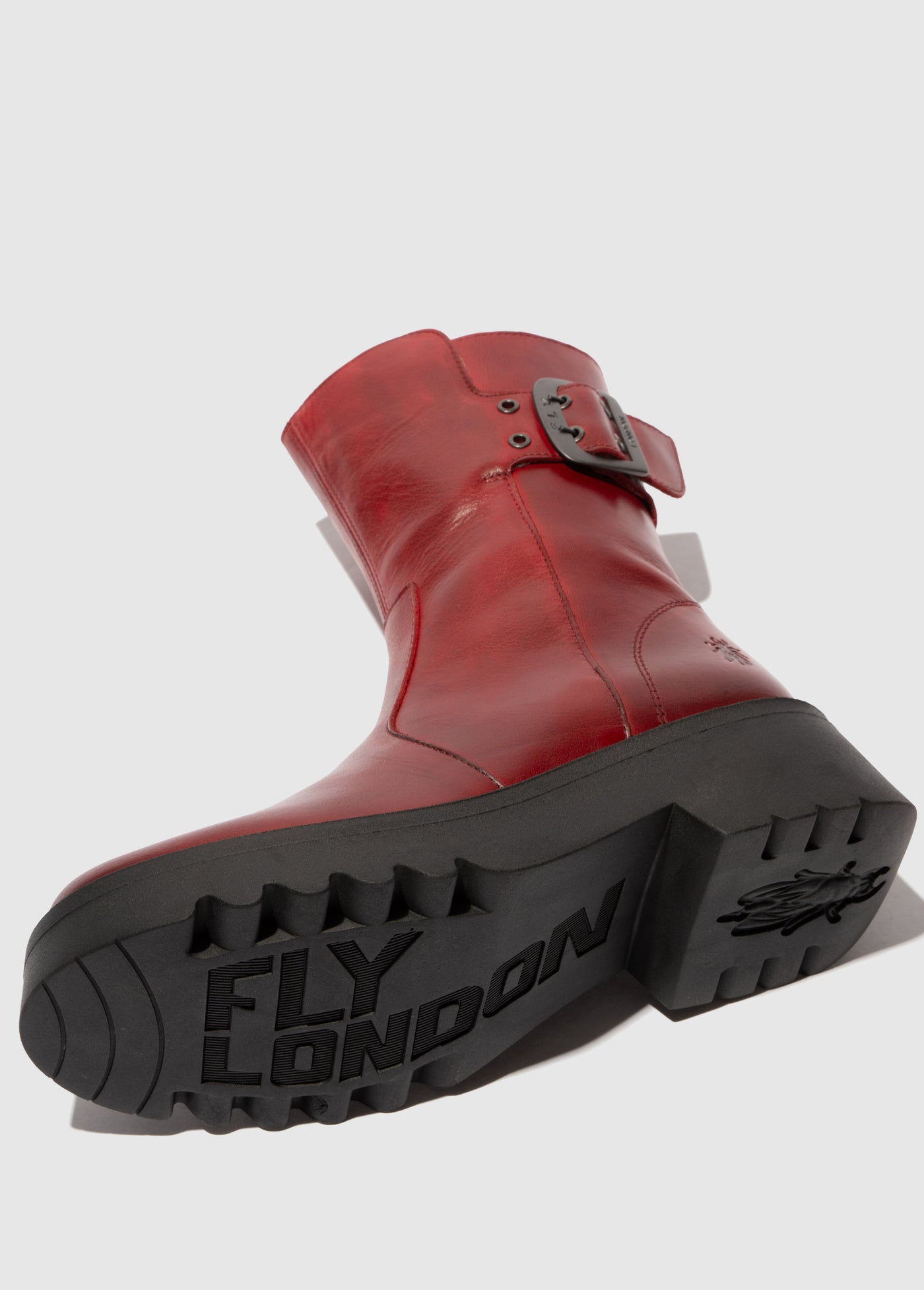 Buckle Ankle Boots MAZZ127FLY RED