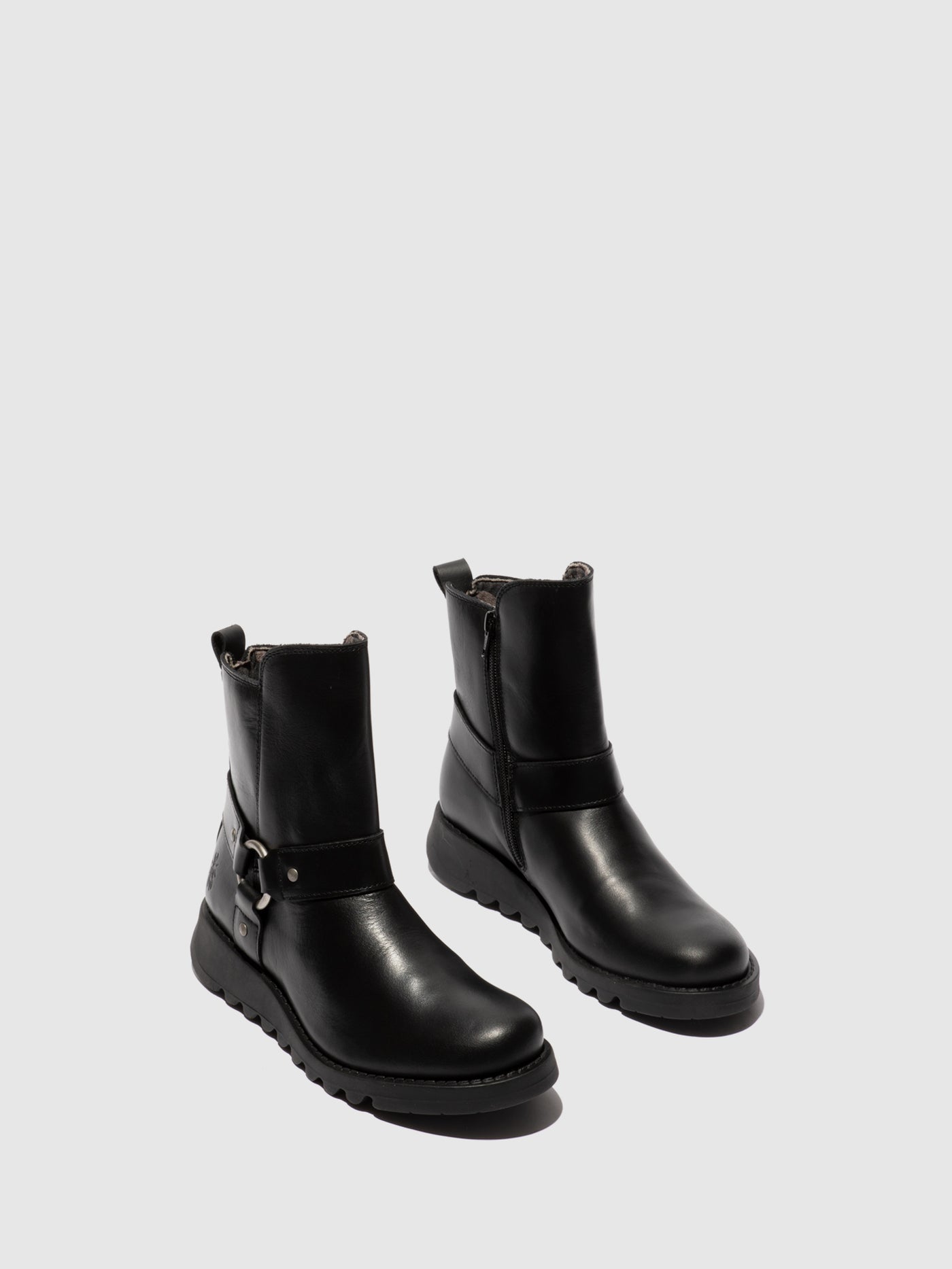 Zip Up Ankle Boots SOCH136FLY BLACK