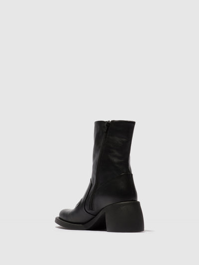 Zip Up Ankle Boots HAXI138FLY BLACK