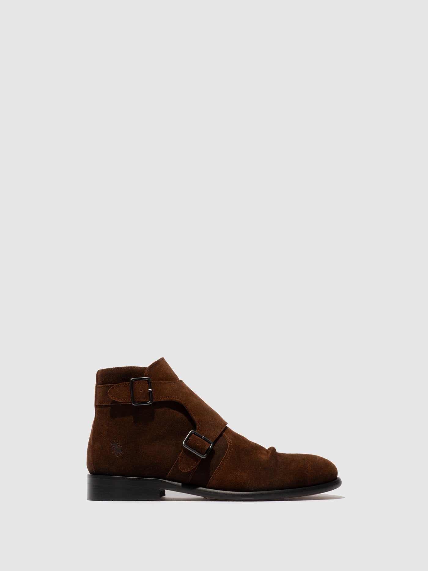 Buckle Ankle Boots WUOL142FLY OIL SUEDE CAMEL