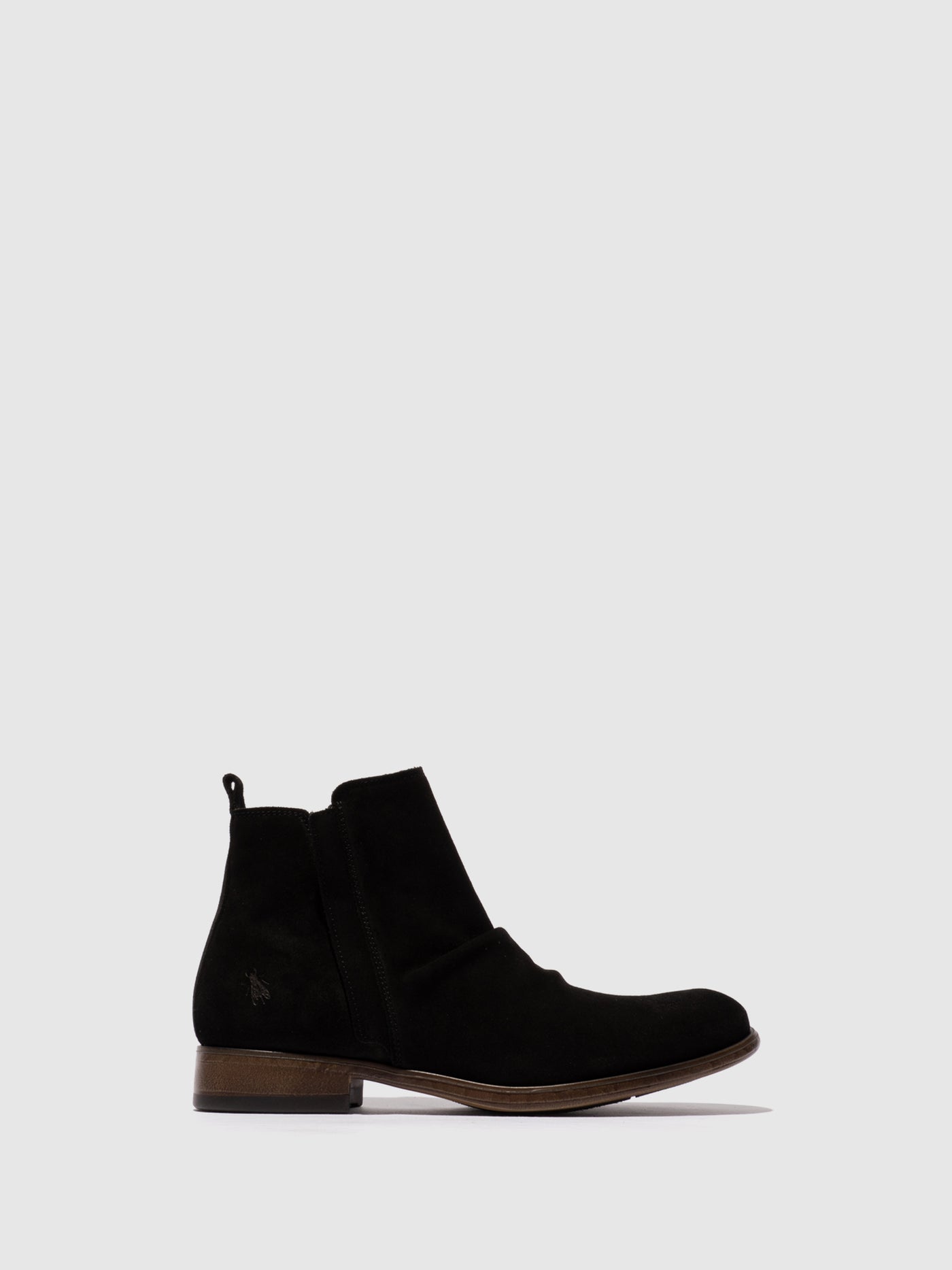 Zip Up Ankle Boots MOWI146FLY OIL SUEDE BLACK