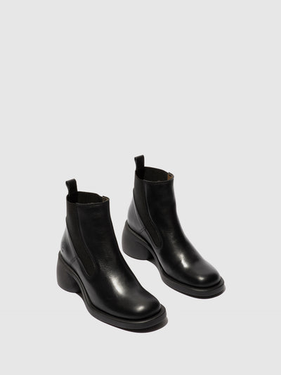 Zip Up Ankle Boots HAGY149FLY BLACK