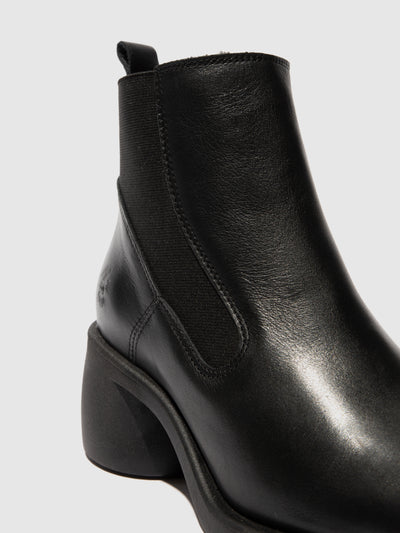 Zip Up Ankle Boots HAGY149FLY BLACK