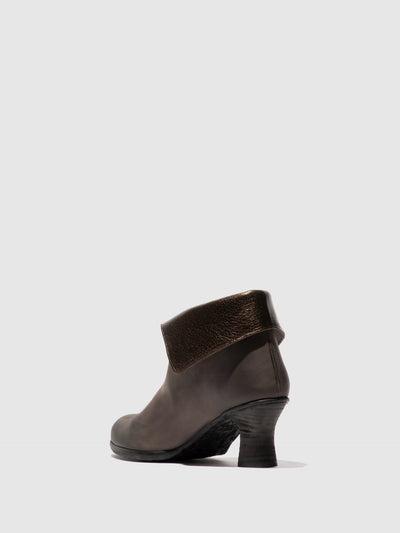 Zip Up Ankle Boots BLEV164FLY GREY/DK.GOLD