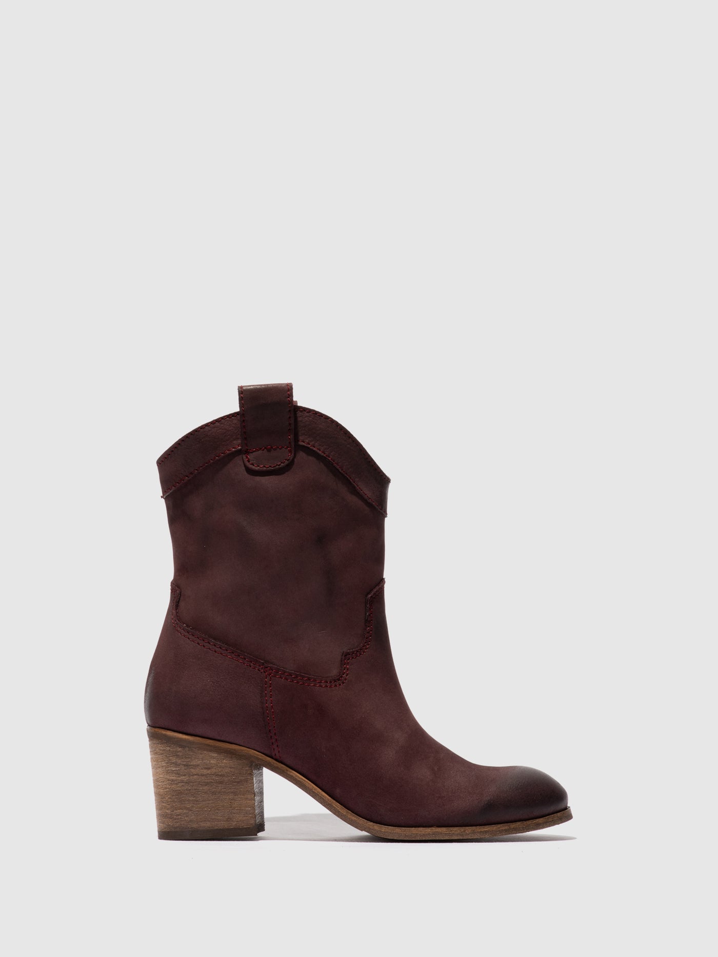 Zip Up Ankle Boots DAXI166FLY BURGUNDY