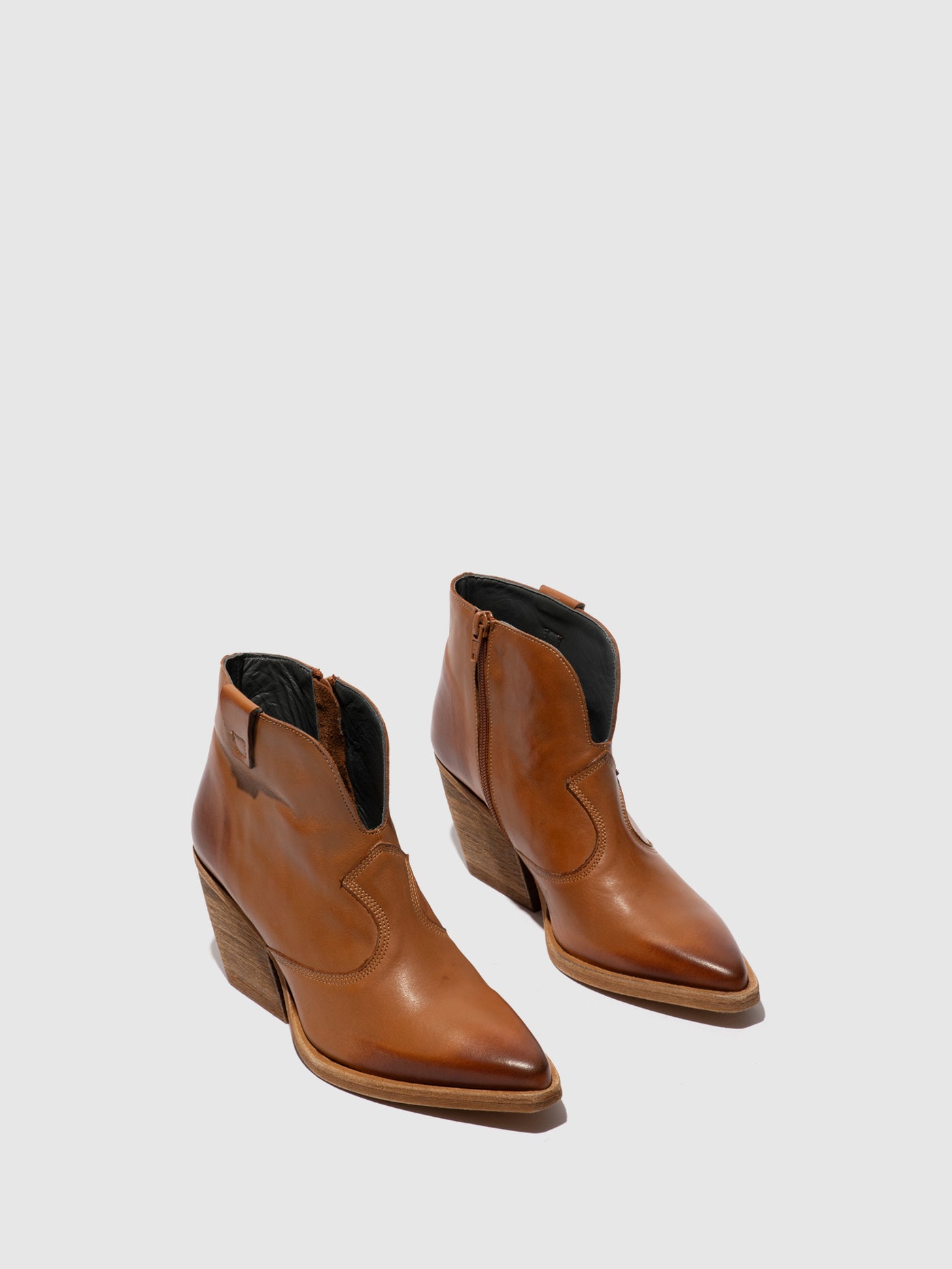 Zip Up Ankle Boots WAXI185FLY CAMEL