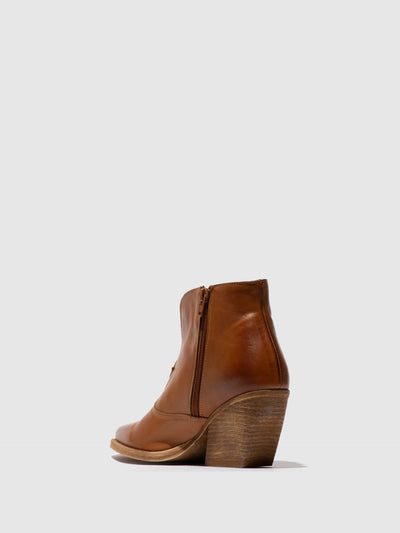 Zip Up Ankle Boots WAXI185FLY CAMEL