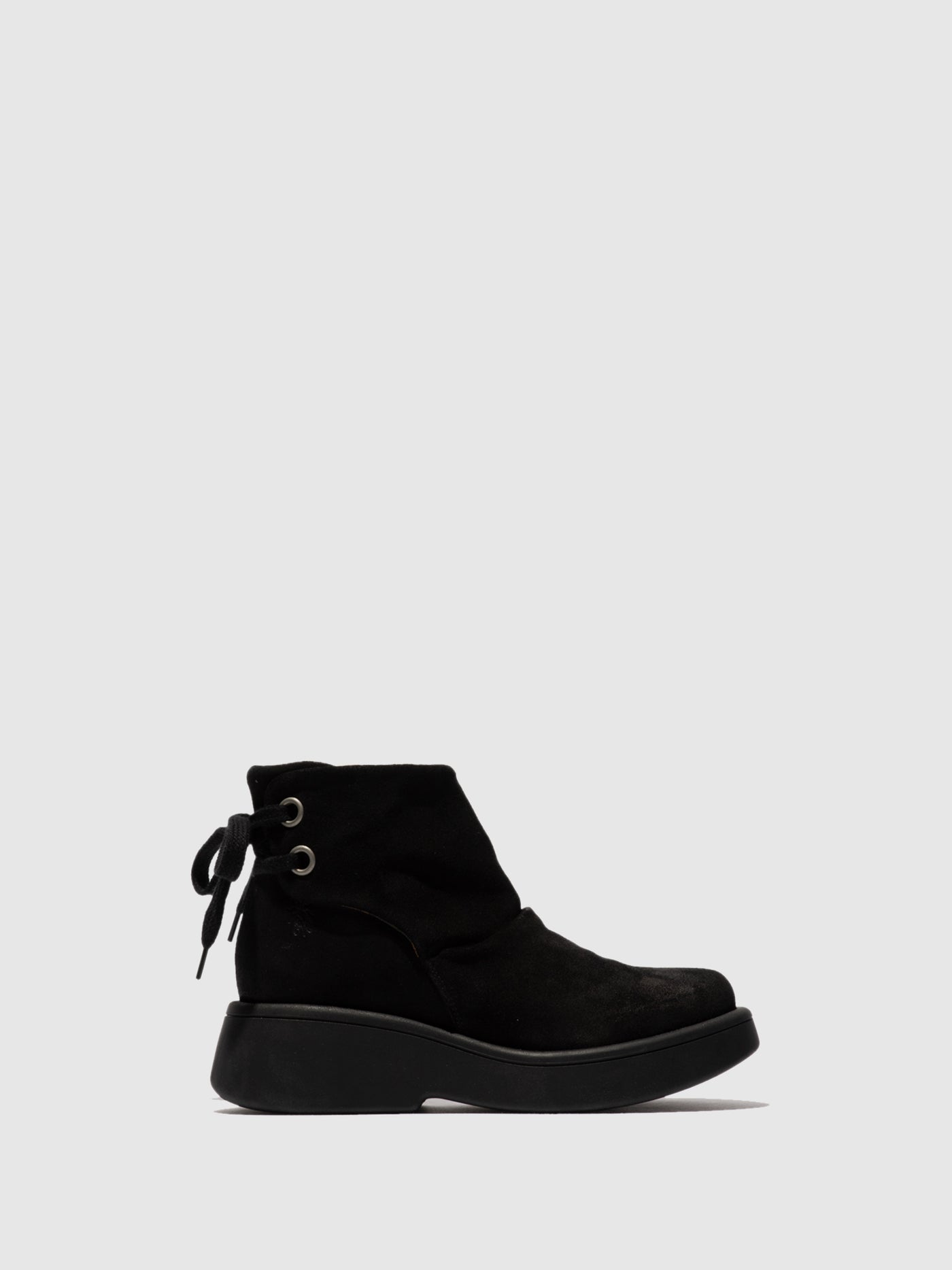 Lace-up Ankle Boots MEBS189FLY OIL SUEDE BLACK