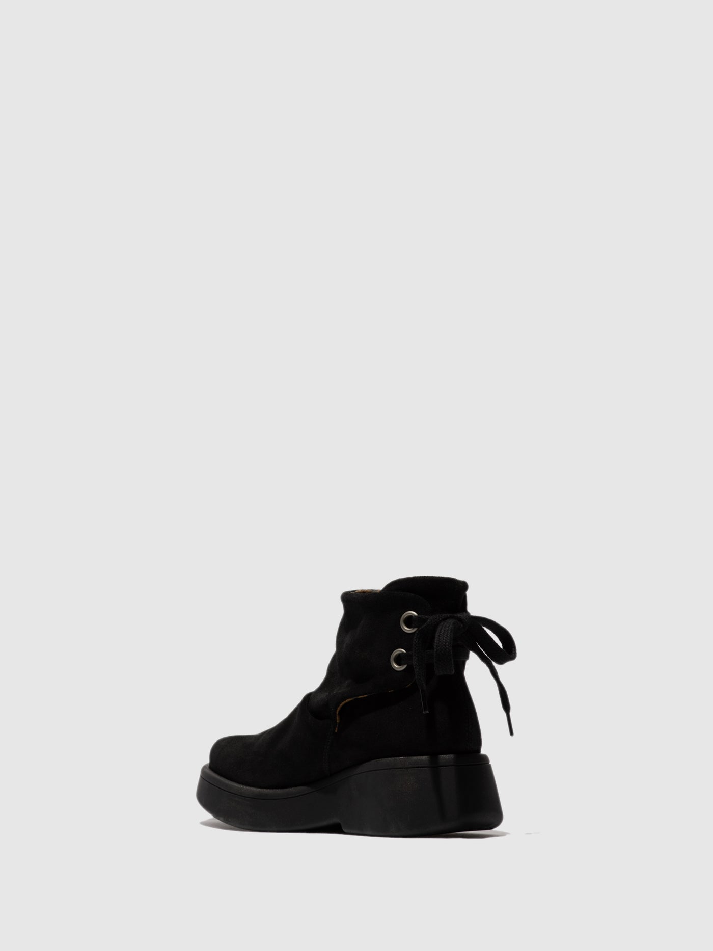 Lace-up Ankle Boots MEBS189FLY OIL SUEDE BLACK