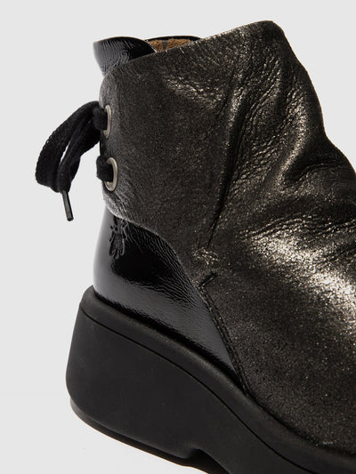 Lace-up Ankle Boots MEBS189FLY SILVER/BLACK