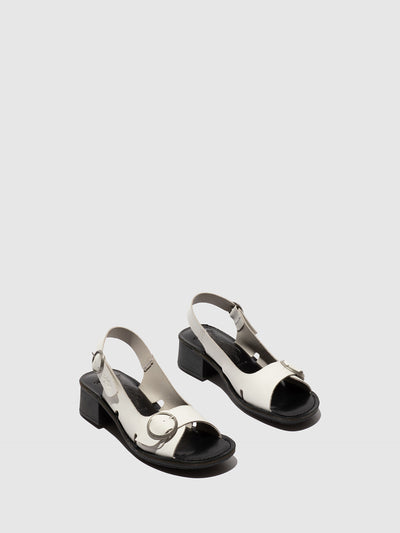 Buckle Sandals EDOV237FLY WHITE/BLACK