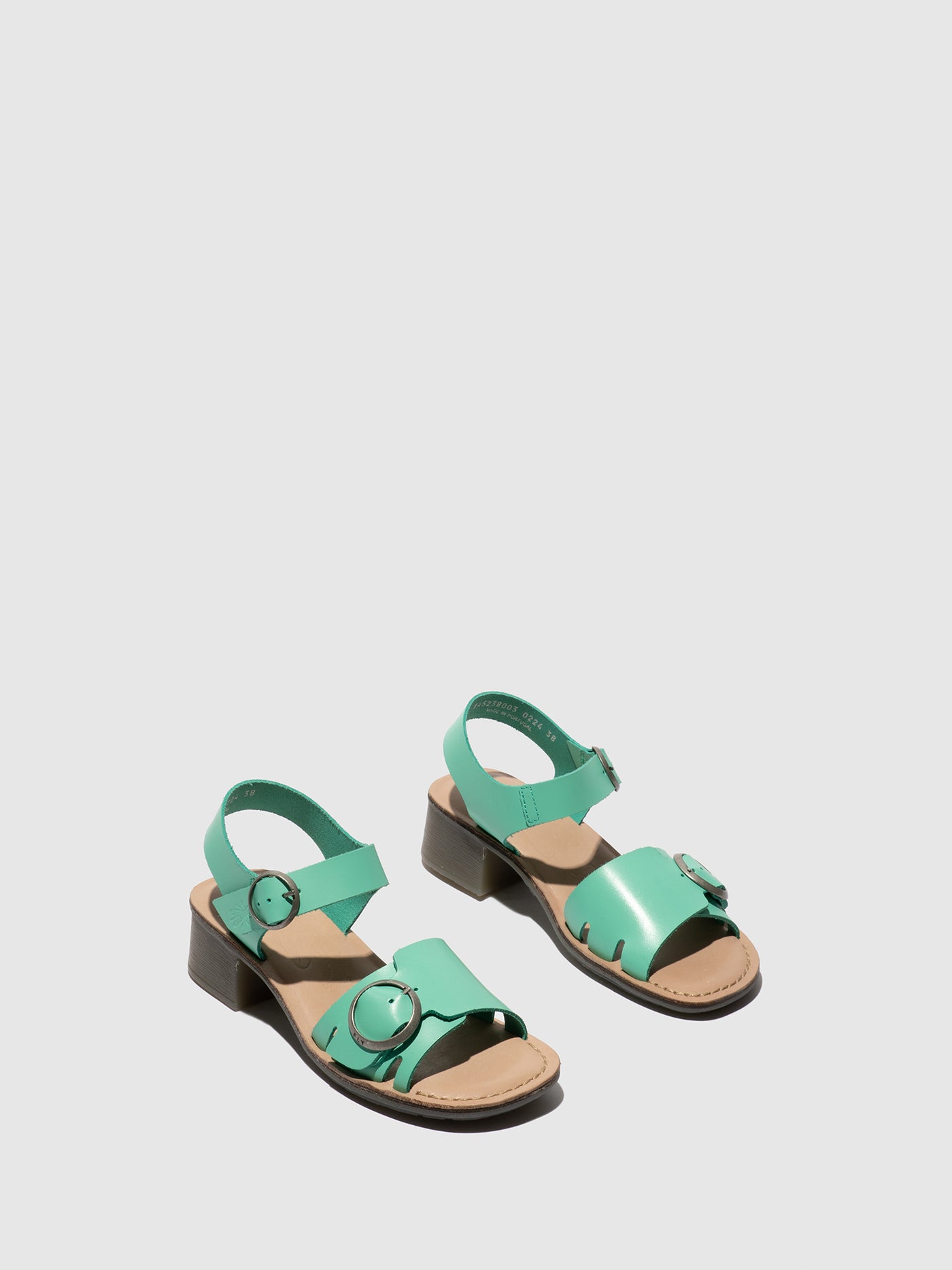 Buckle Sandals EBLI238FLY SPEARMINT/NATURAL