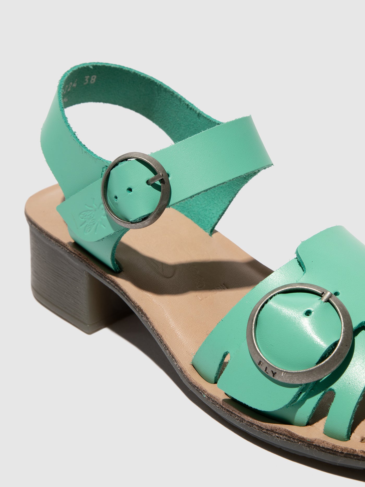 Buckle Sandals EBLI238FLY SPEARMINT/NATURAL