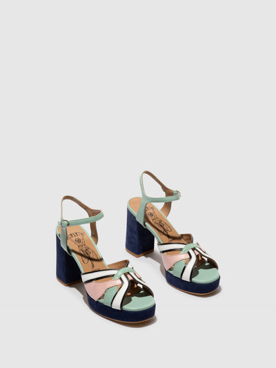 Sling-Back Sandals EZUI240FLY SPEARMINT/PALE PINK/BLACK/WHITE