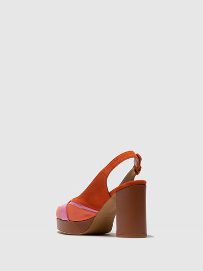 Buckle Sandals EVAH243FLY ORANGE/PINK