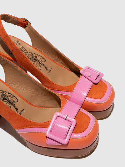 Buckle Sandals EVAH243FLY ORANGE/PINK