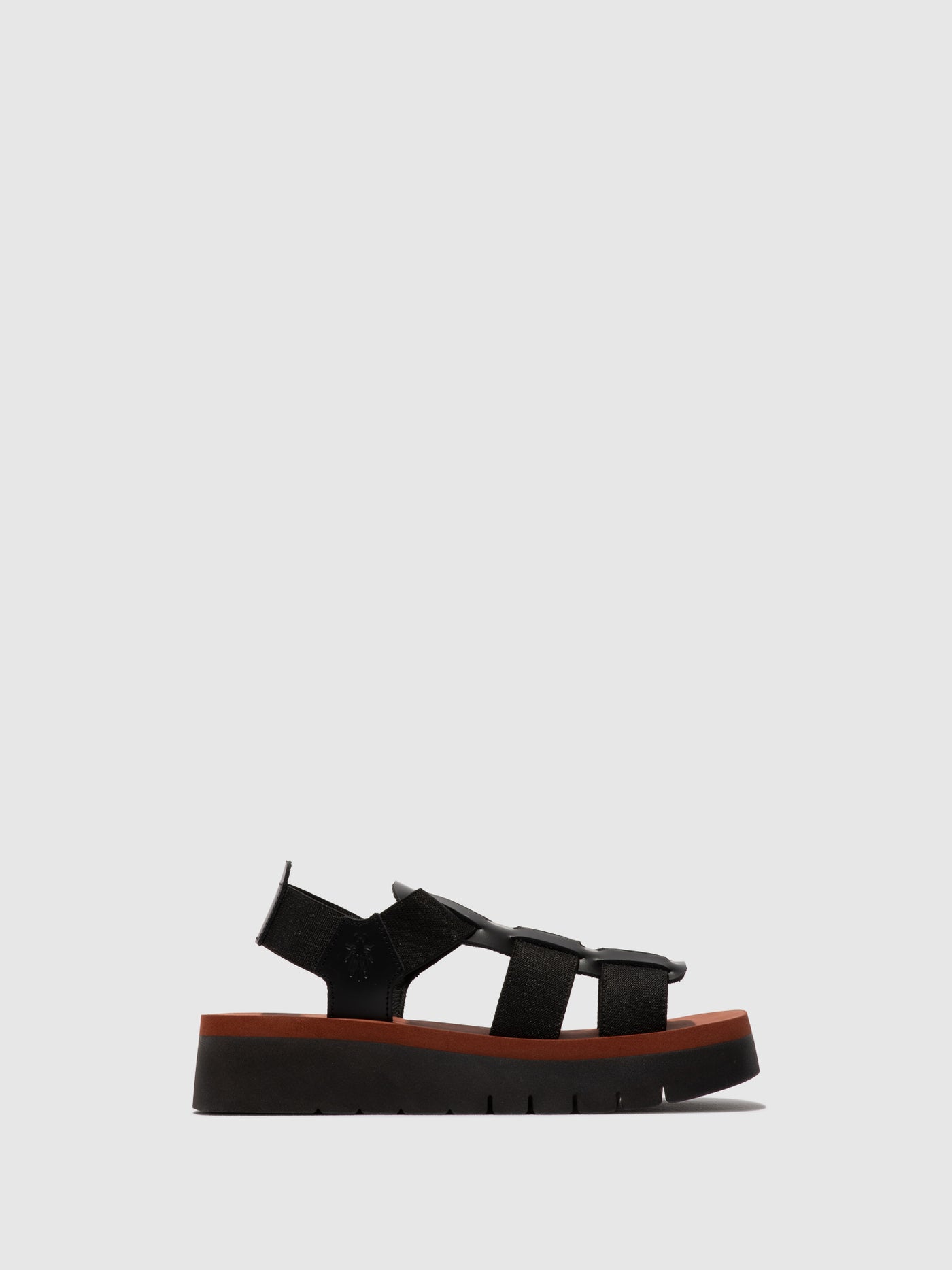 Sling-Back Sandals SAMB245FLY BLACK/BLACK/BRICK