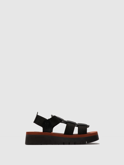 Sling-Back Sandals SAMB245FLY BLACK/BLACK/BRICK