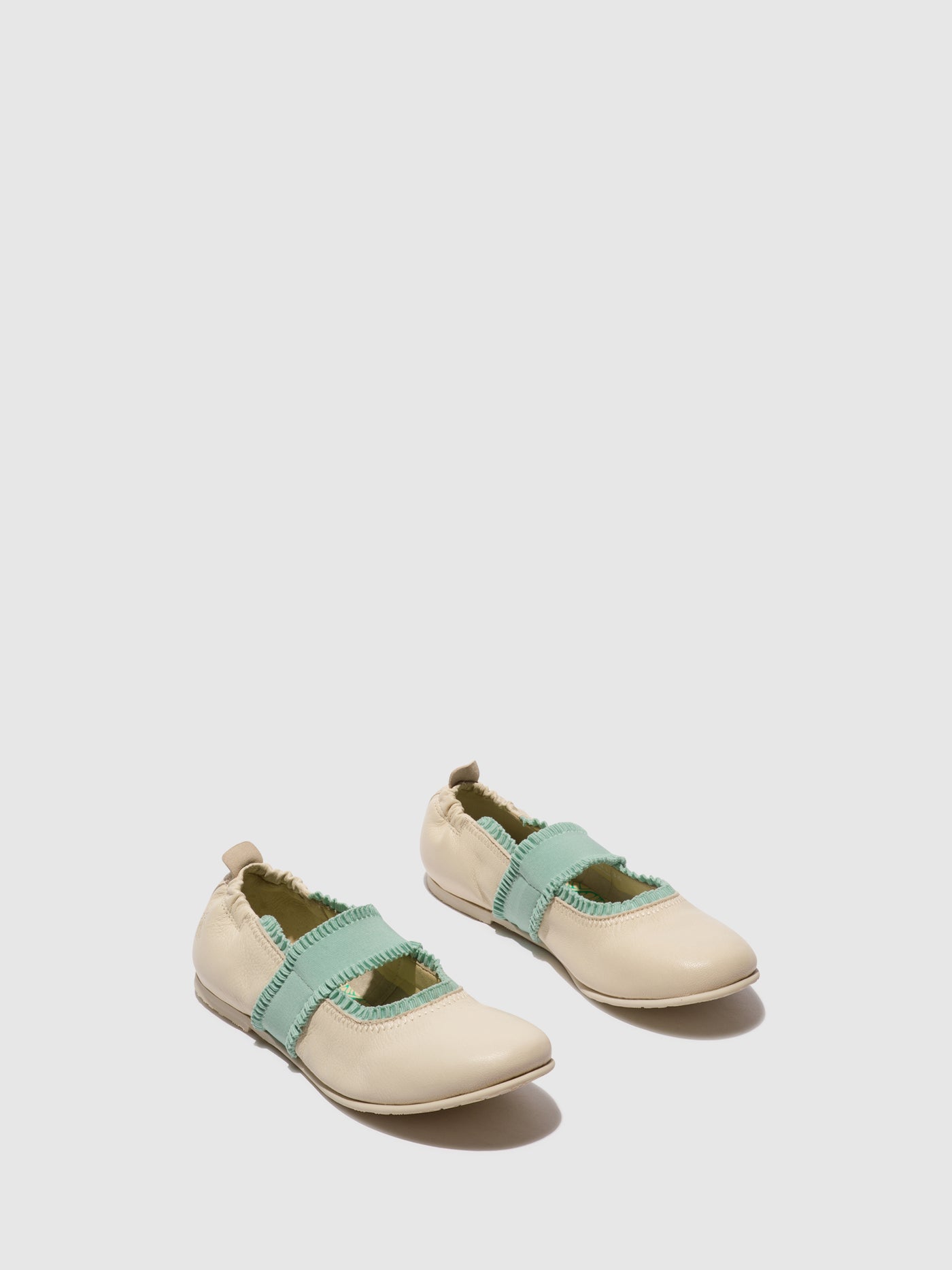 Elasticated Ballerinas GECH253FLY OFFWHITE/SPEARMINT