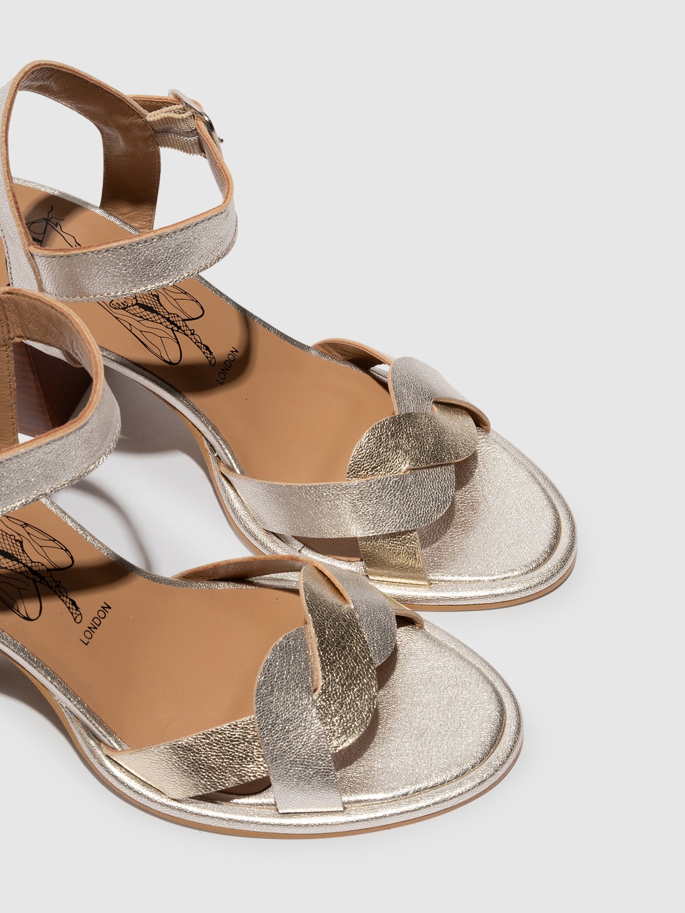 Heel Sandals MOJI263FLY SILVER/GOLD