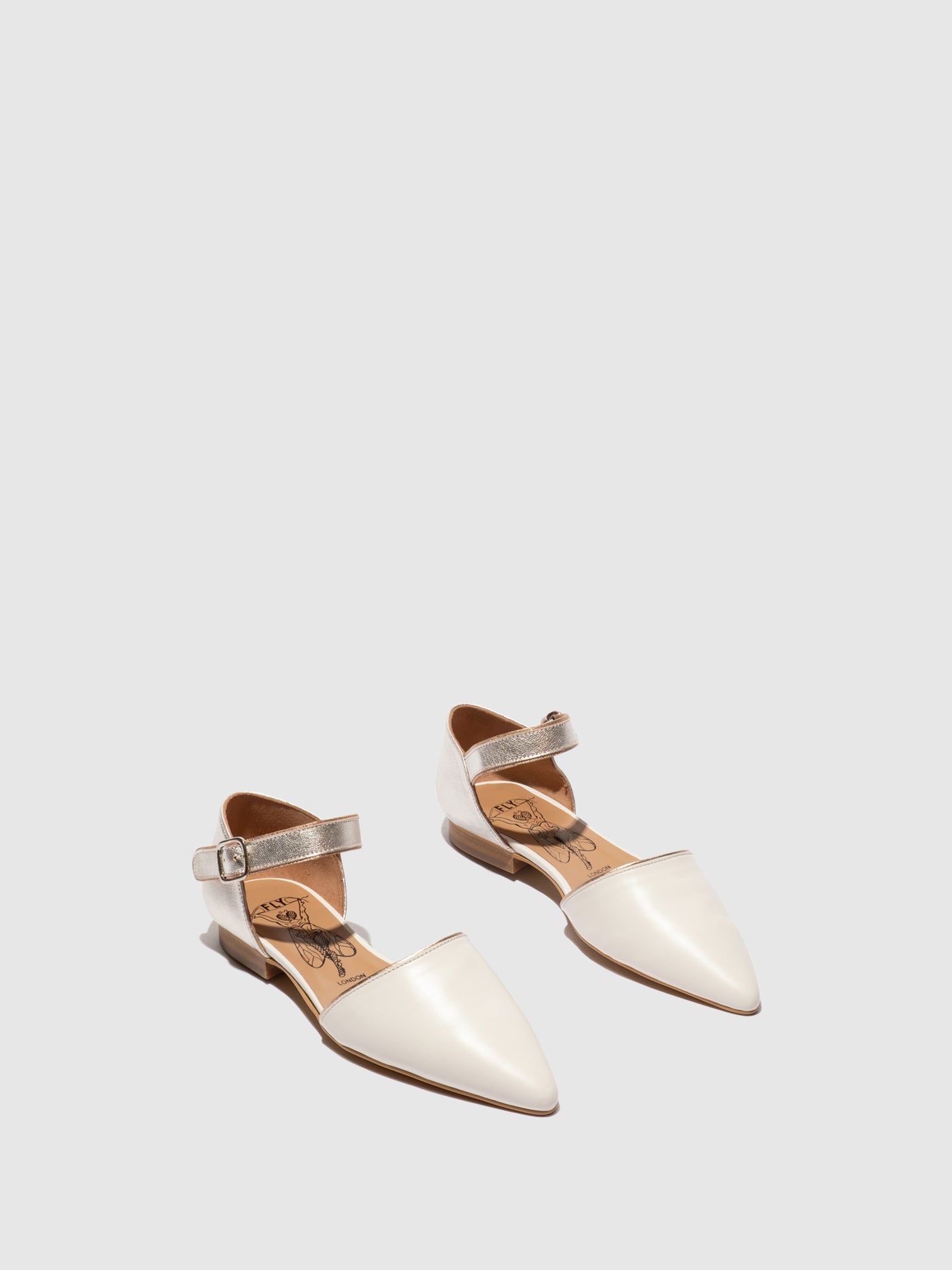 Pointed Toe Shoes SARJ266FLY OFFWHITE/SILVER/SAHARA