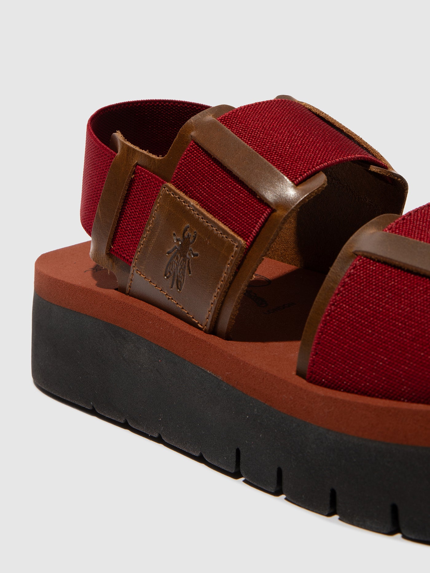 Sling-Back Sandals SORU277FLY CAMEL/DARK RED/BRICK