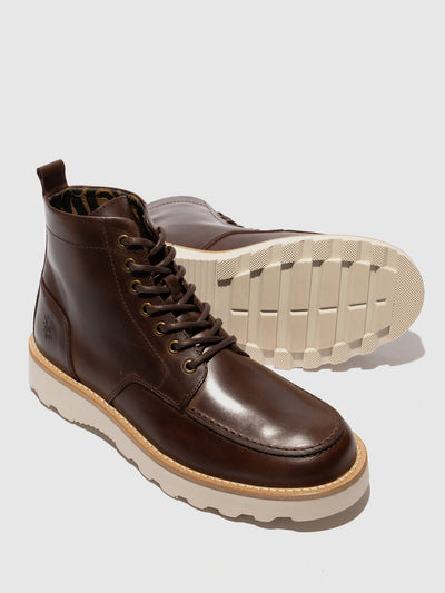 Lace-up Ankle Boots ROIK300FLY DK. BROWN