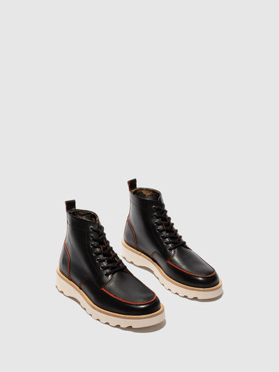 Lace-up Ankle Boots ROIK300FLY BLACK/RED