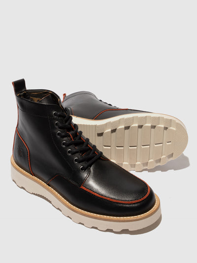 Lace-up Ankle Boots ROIK300FLY BLACK/RED