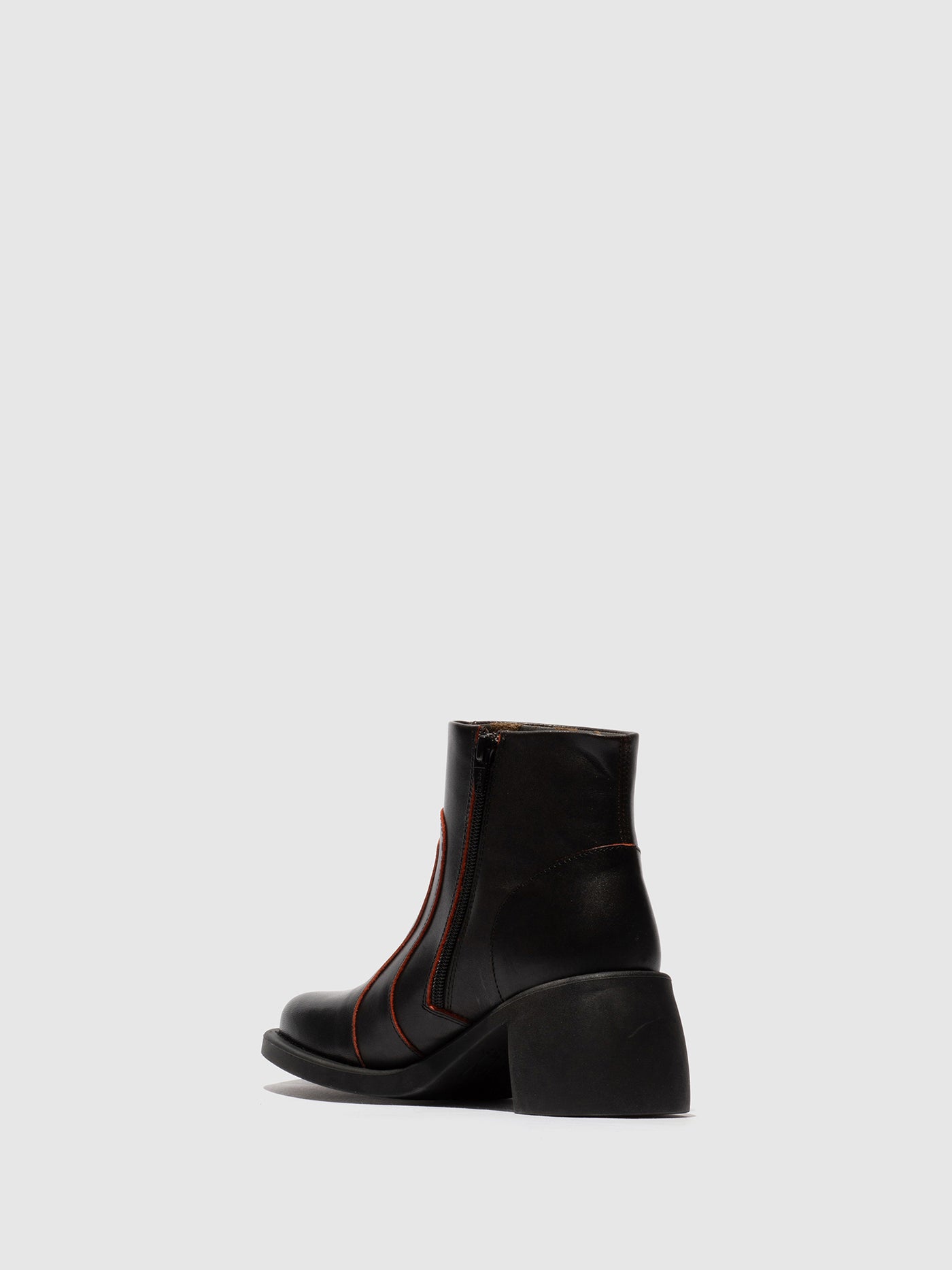 Zip Up Ankle Boots HEWI304FLY BLACK/RED