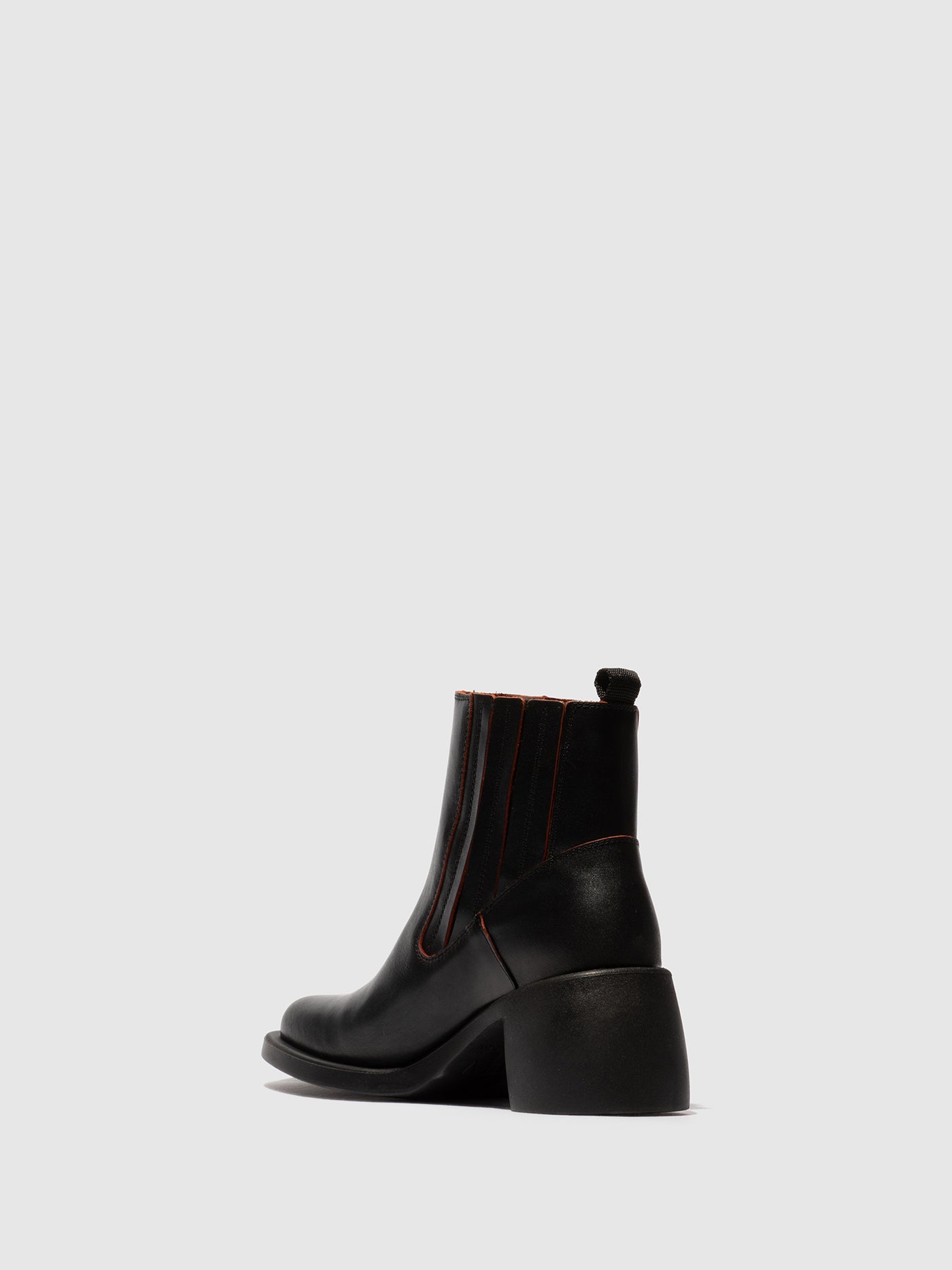 Zip Up Ankle Boots HAIL310FLY BLACK/RED