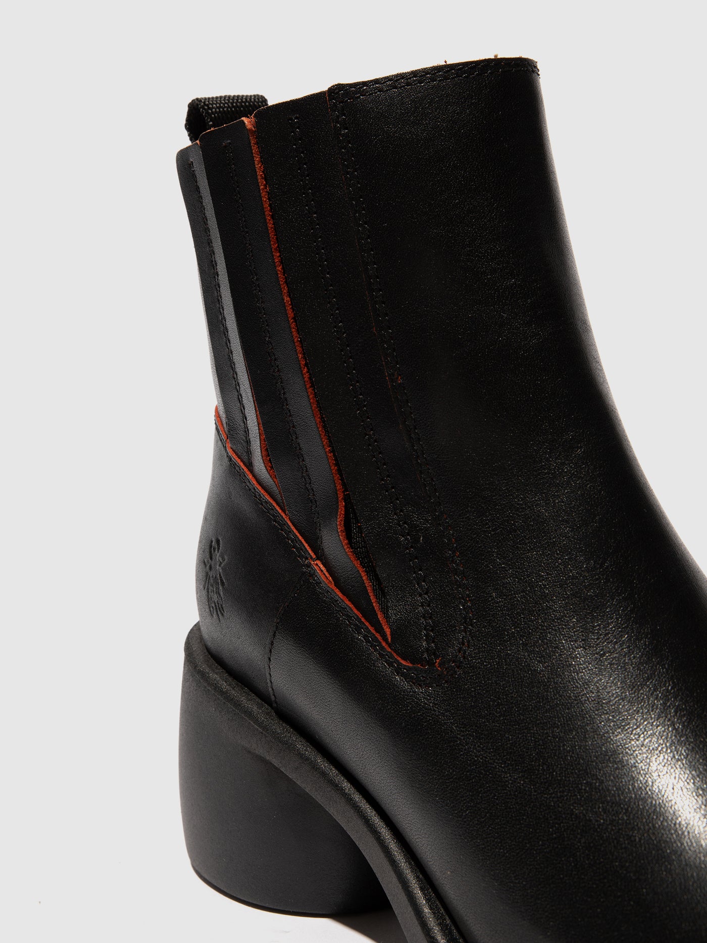 Zip Up Ankle Boots HAIL310FLY BLACK/RED