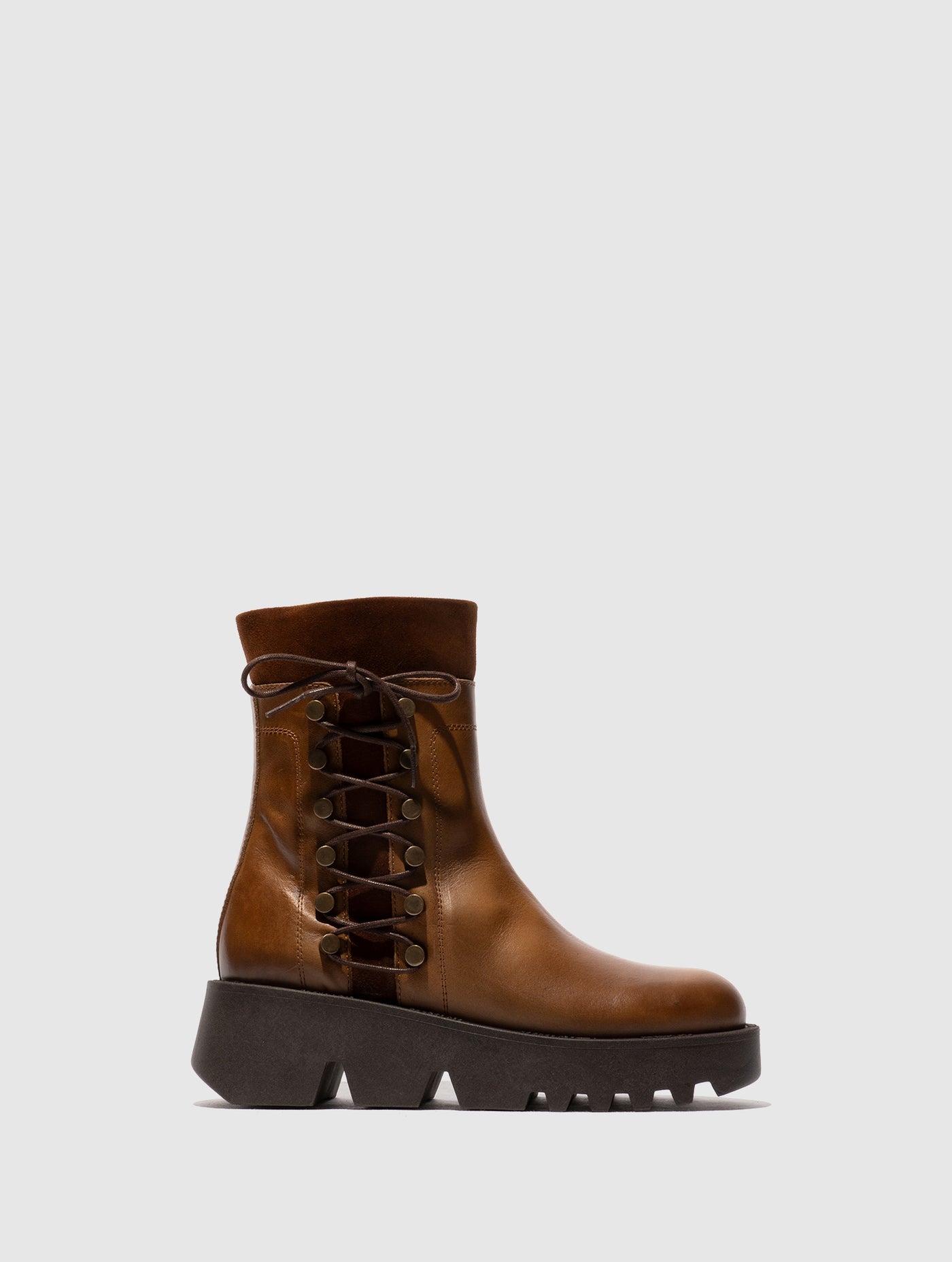 Zip Up Ankle Boots ZAKU313FLY CAMEL
