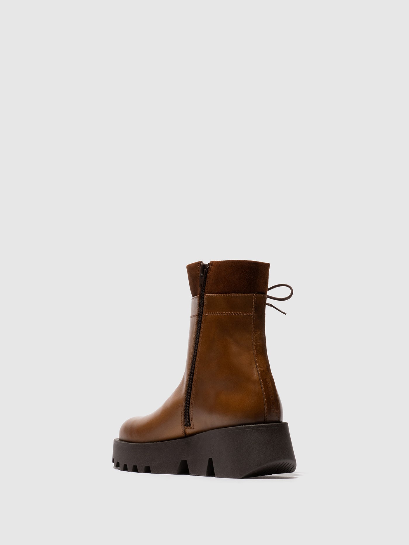 Zip Up Ankle Boots ZAKU313FLY CAMEL