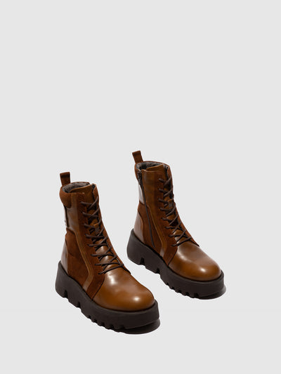 Lace-up Ankle Boots ZELY315FLY CAMEL