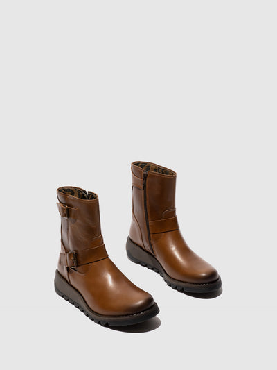 Zip Up Ankle Boots SORF321FLY CAMEL