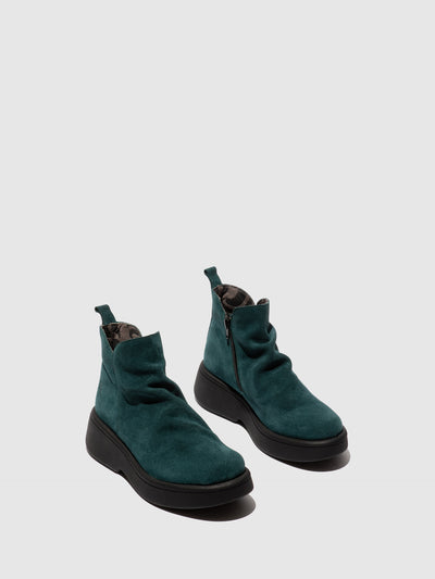 Zip Up Ankle Boots MAZY323FLY PETROL