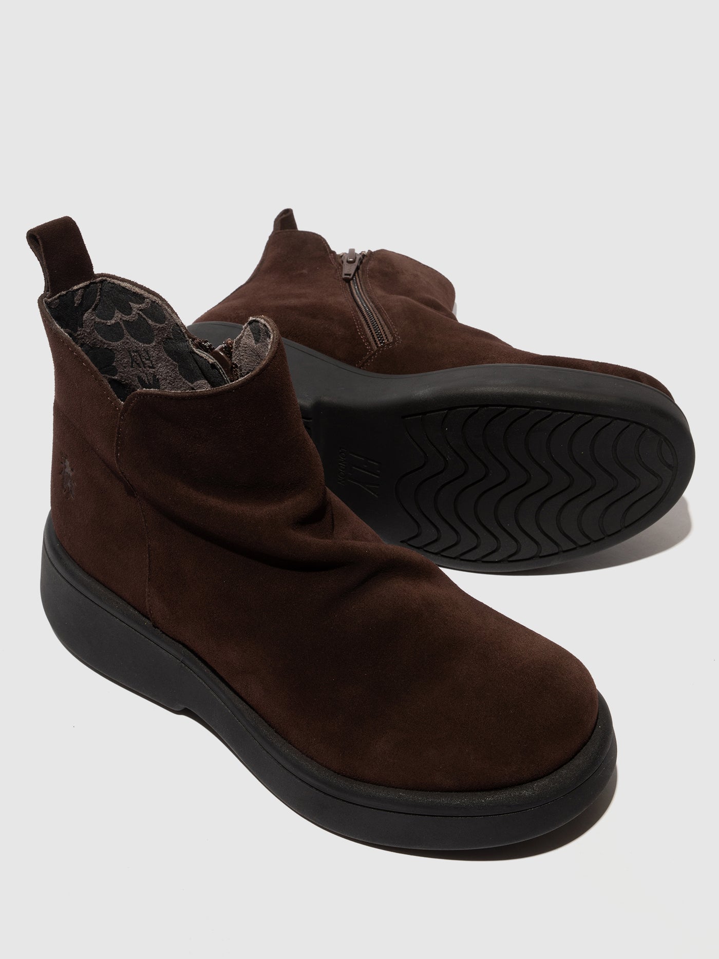 Zip Up Ankle Boots MAZY323FLY EXPRESSO