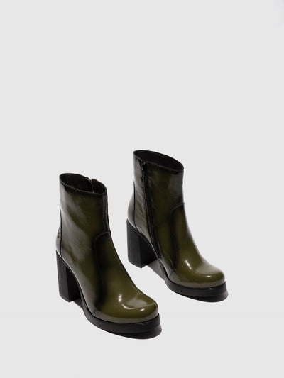 Zip Up Ankle Boots SIJU331FLY SEA KELP