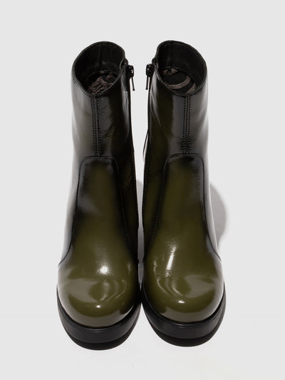 Zip Up Ankle Boots SIJU331FLY SEA KELP
