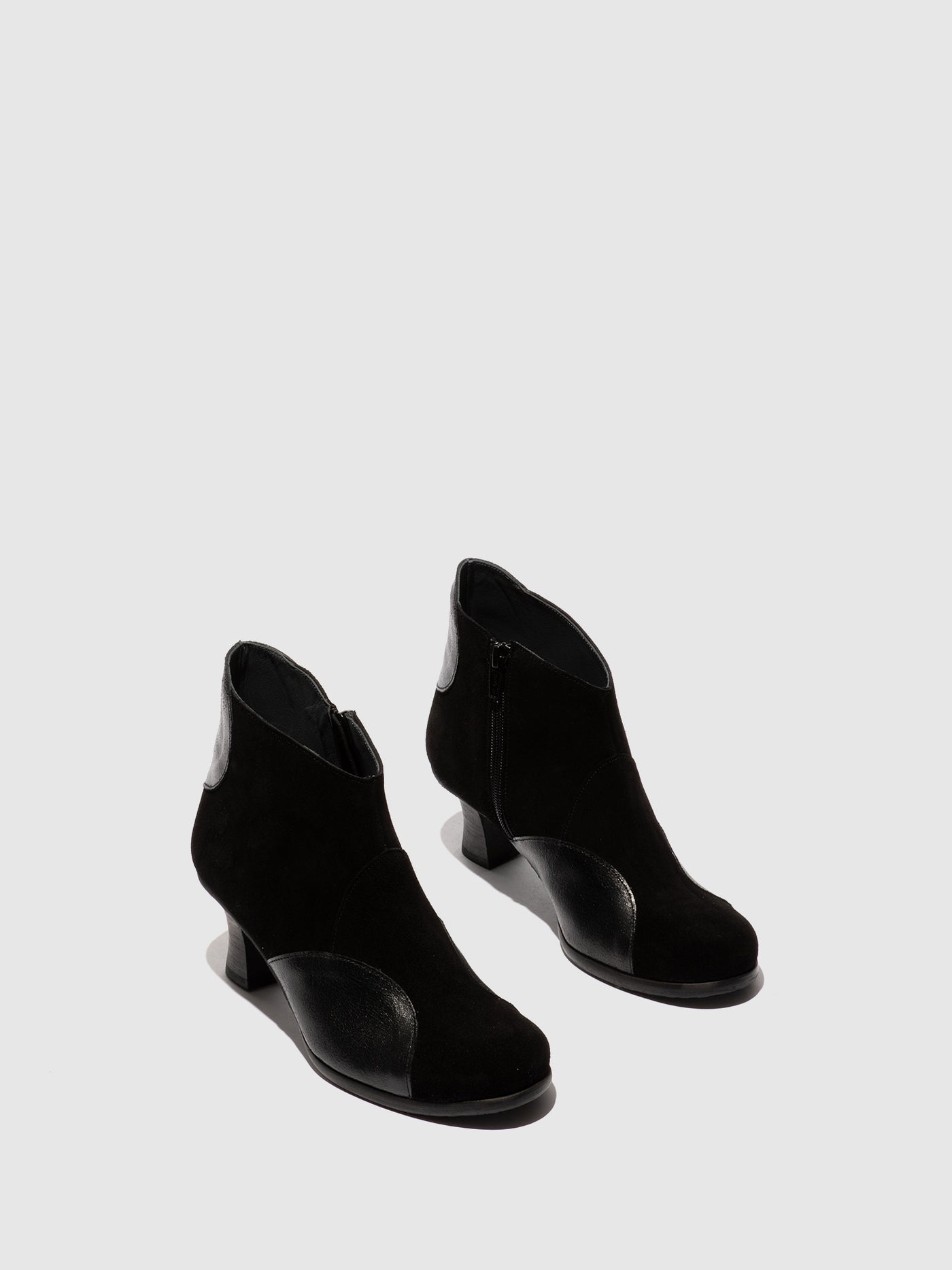Zip Up Ankle Boots BLAIN343FLY BLACK
