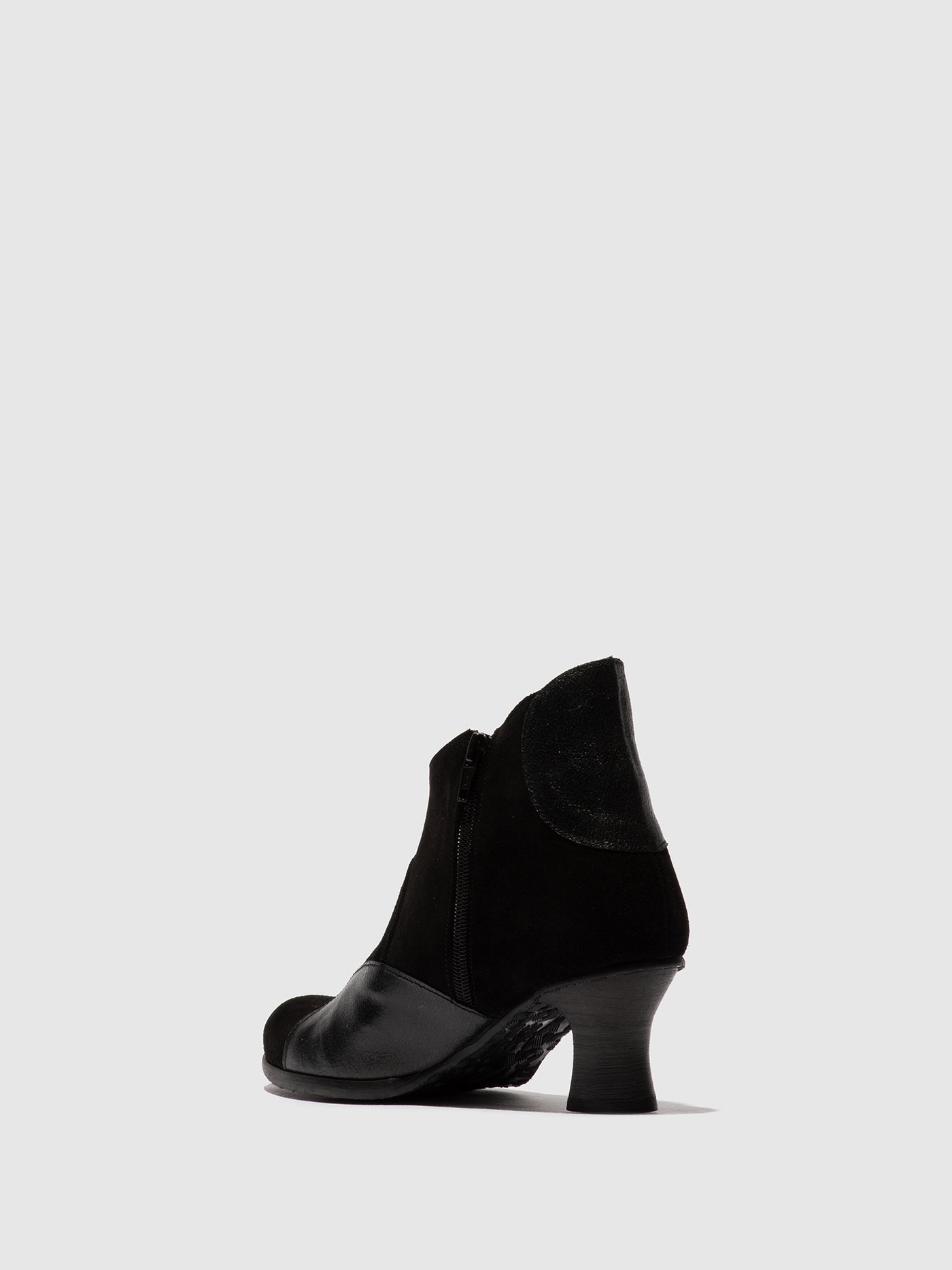 Zip Up Ankle Boots BLAIN343FLY BLACK