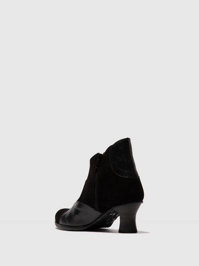 Zip Up Ankle Boots BLAIN343FLY BLACK