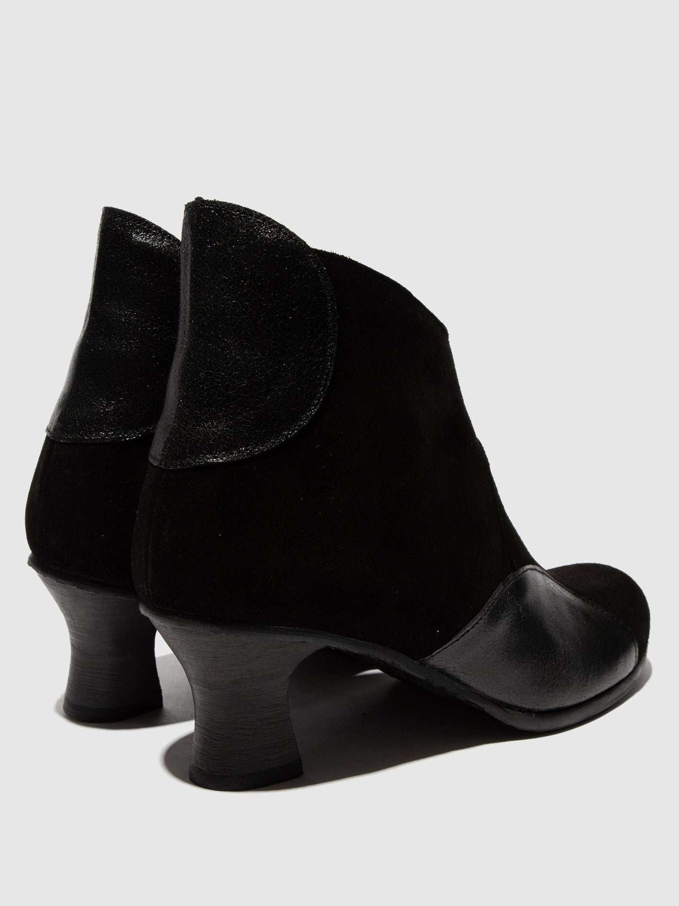 Zip Up Ankle Boots BLAIN343FLY BLACK