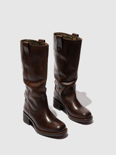 Over the Knee Boots RINT346FLY DK. BROWN