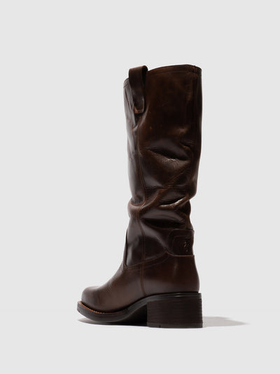 Over the Knee Boots RINT346FLY DK. BROWN
