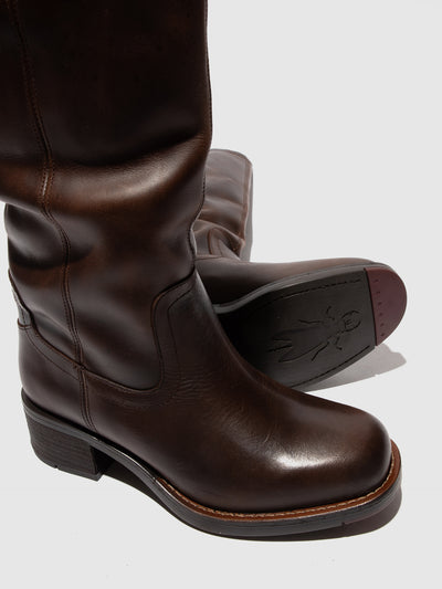 Over the Knee Boots RINT346FLY DK. BROWN
