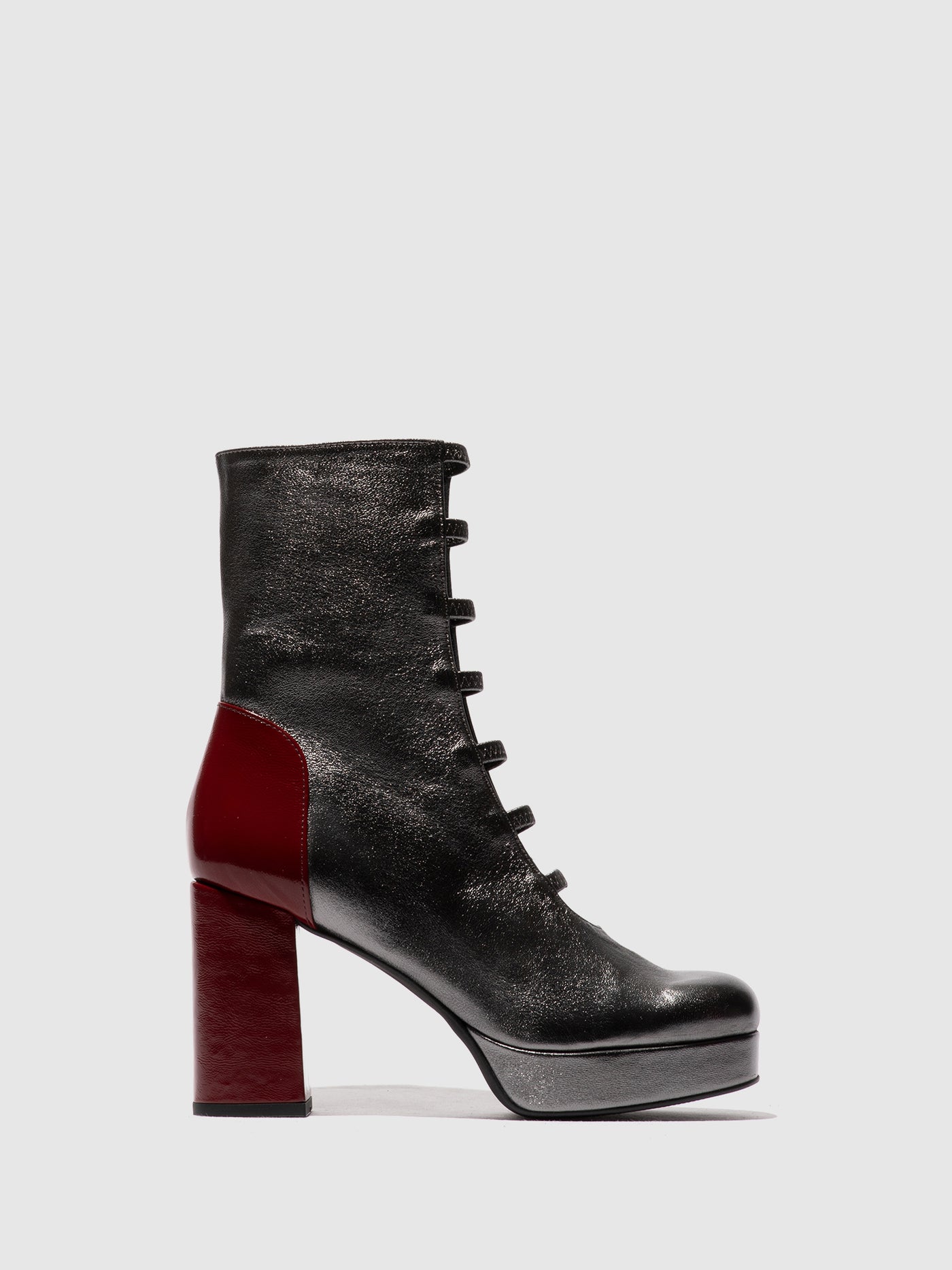 Zip Up Ankle Boots EVIK353FLY GRAPHITE/INT.RUST