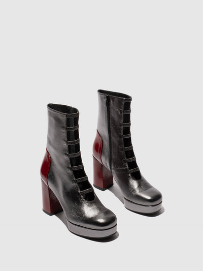 Zip Up Ankle Boots EVIK353FLY GRAPHITE/INT.RUST