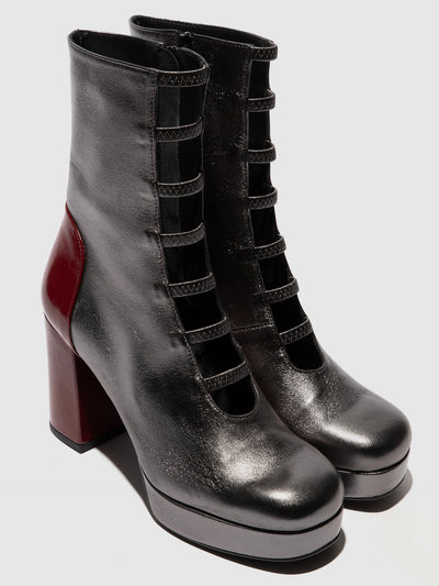 Zip Up Ankle Boots EVIK353FLY GRAPHITE/INT.RUST
